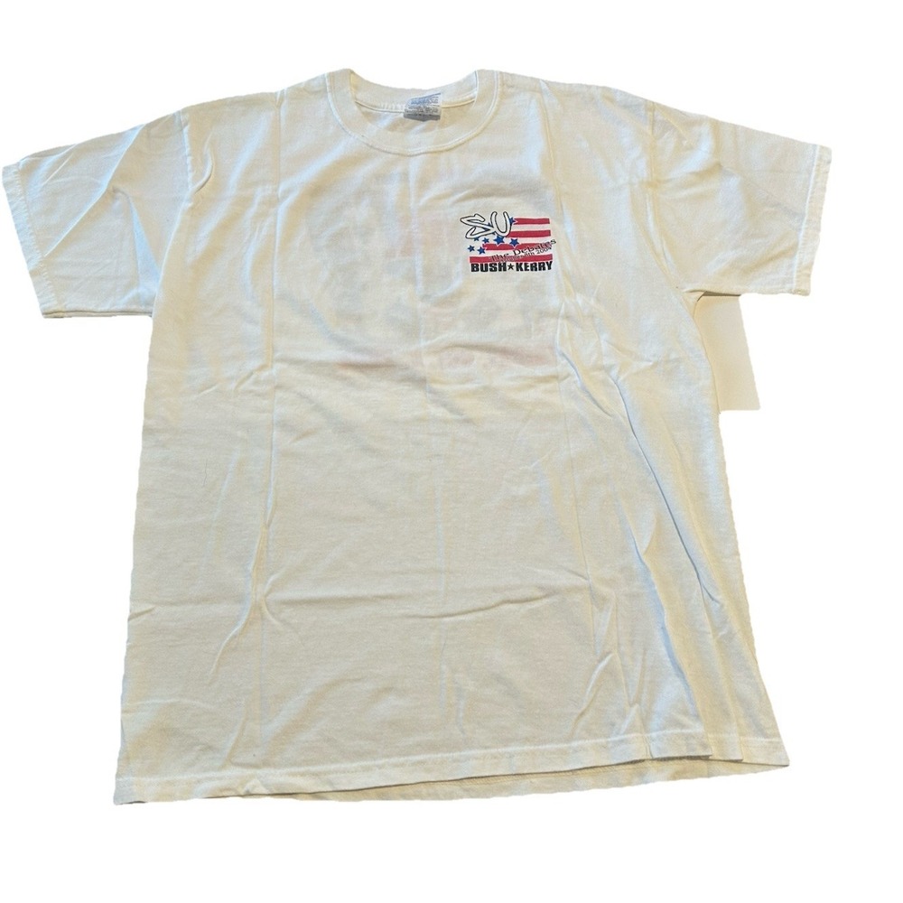 Vintage Bush VS Kerry Boxing 2004 T-Shirt White Size L RARE Political - Picture 7 of 8